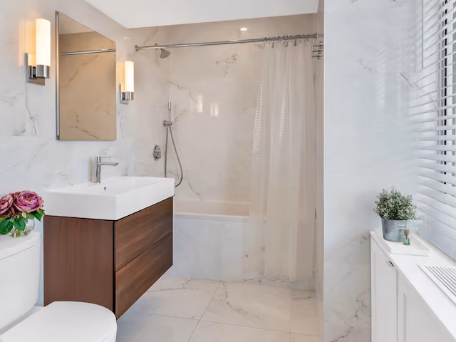 Renovated interior detail of a post-war condo at Leighton House at 360 East 88th Street on the Upper East Side, Manhattan, by Gallery KBNY (view 2)