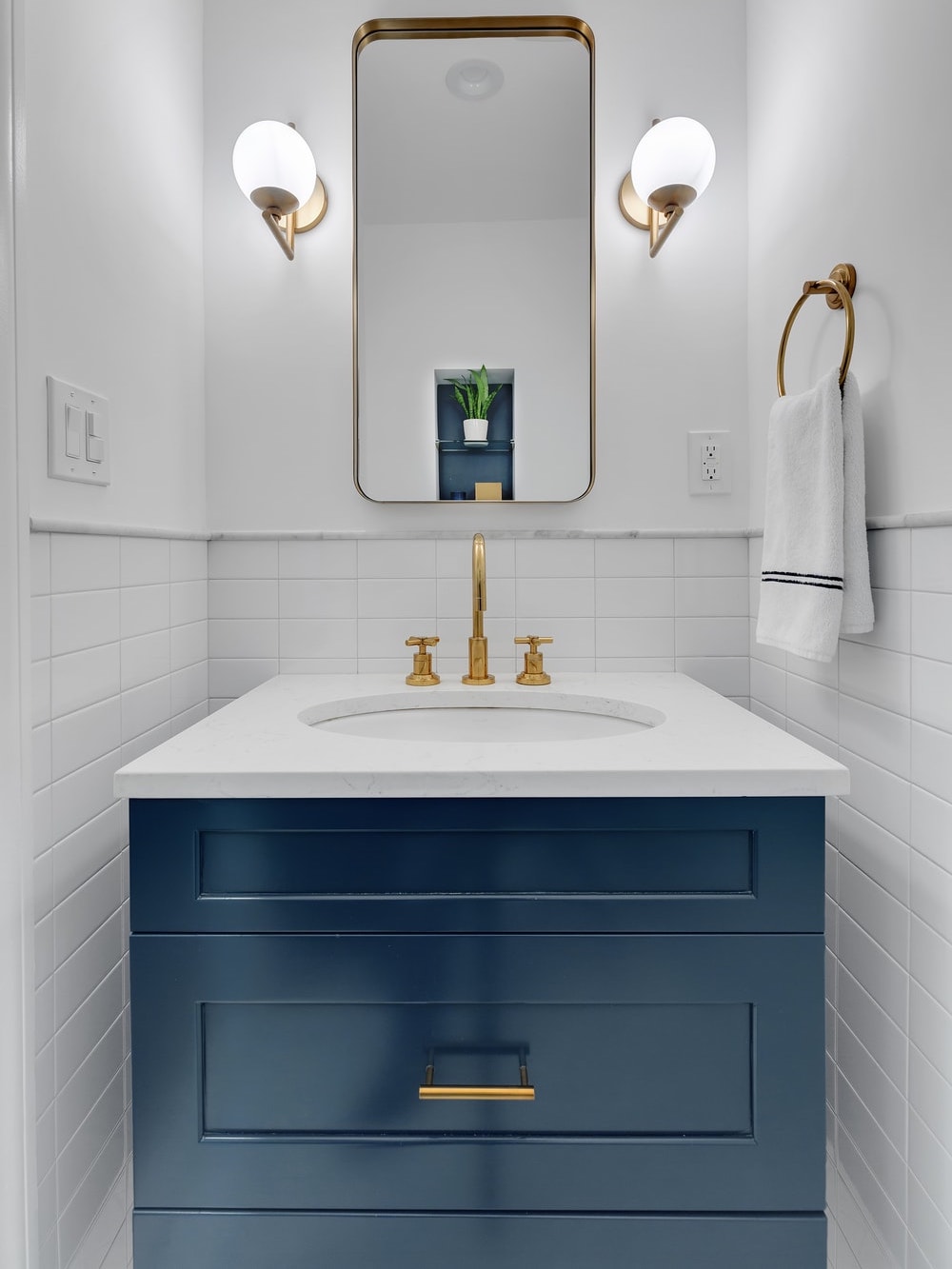 Renovated interior detail of a loft bathroom at 9 Murray Street in Tribeca, Manhattan, by Gallery KBNY (view 2)