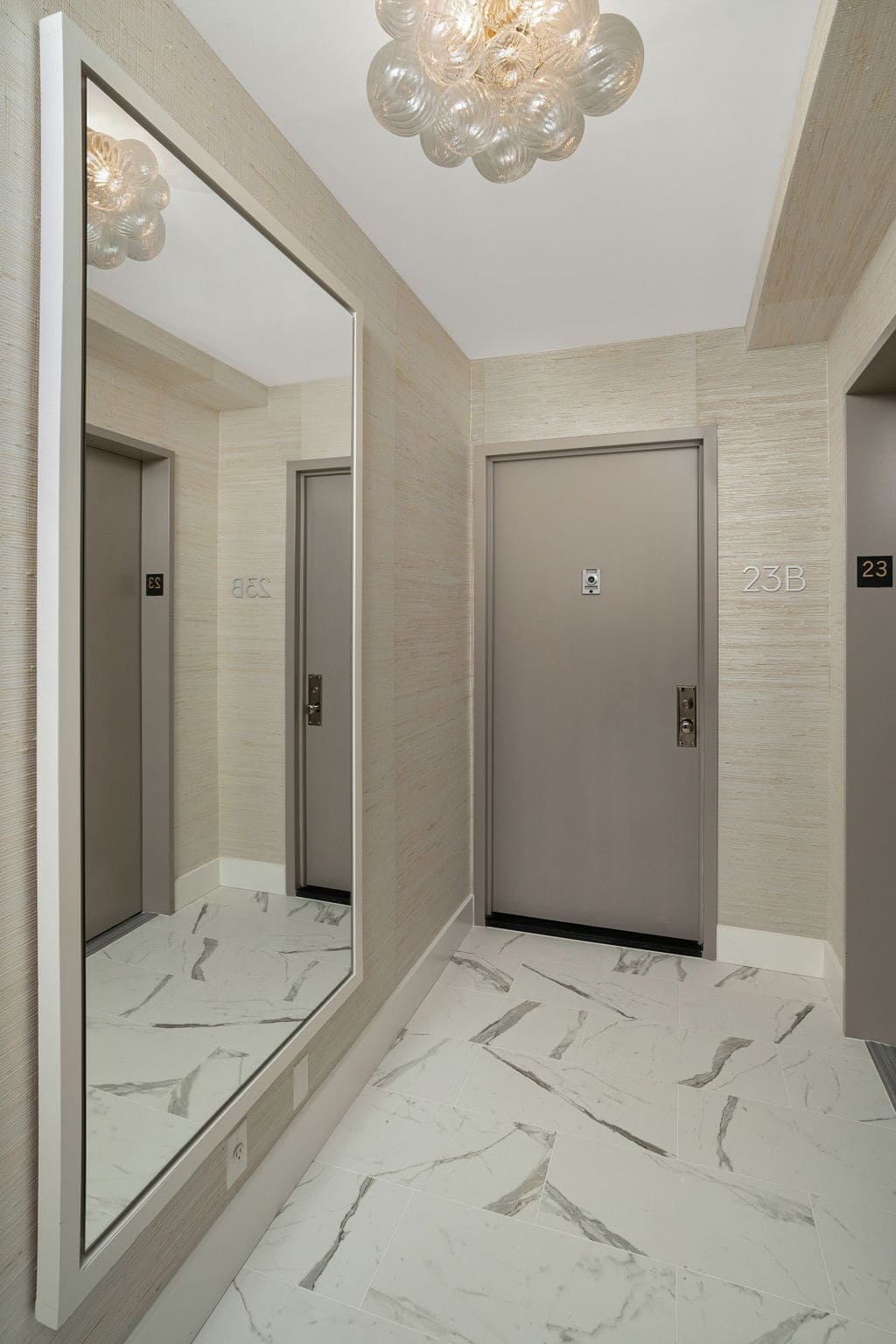 Renovated interior detail of a post-war co-op at 425 East 58th Street in Sutton Place, Manhattan, by Gallery KBNY (view 5)