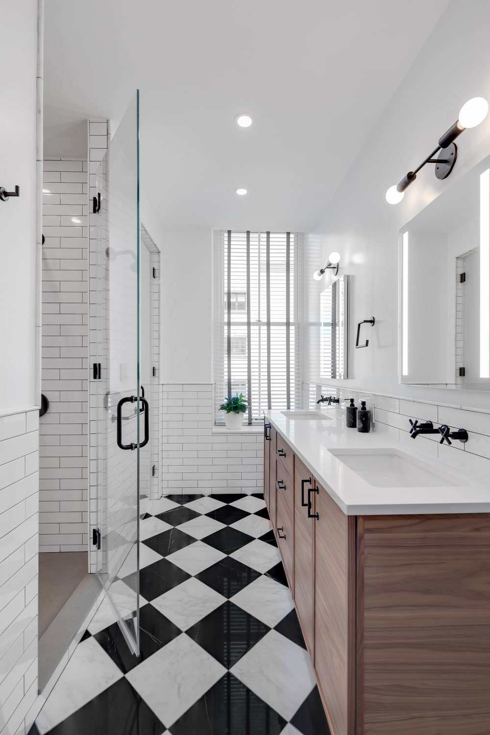 Renovated interior detail of a condo ensuite bathroom at 9 Murray Street in Tribeca, Manhattan, by Gallery KBNY (view 3)