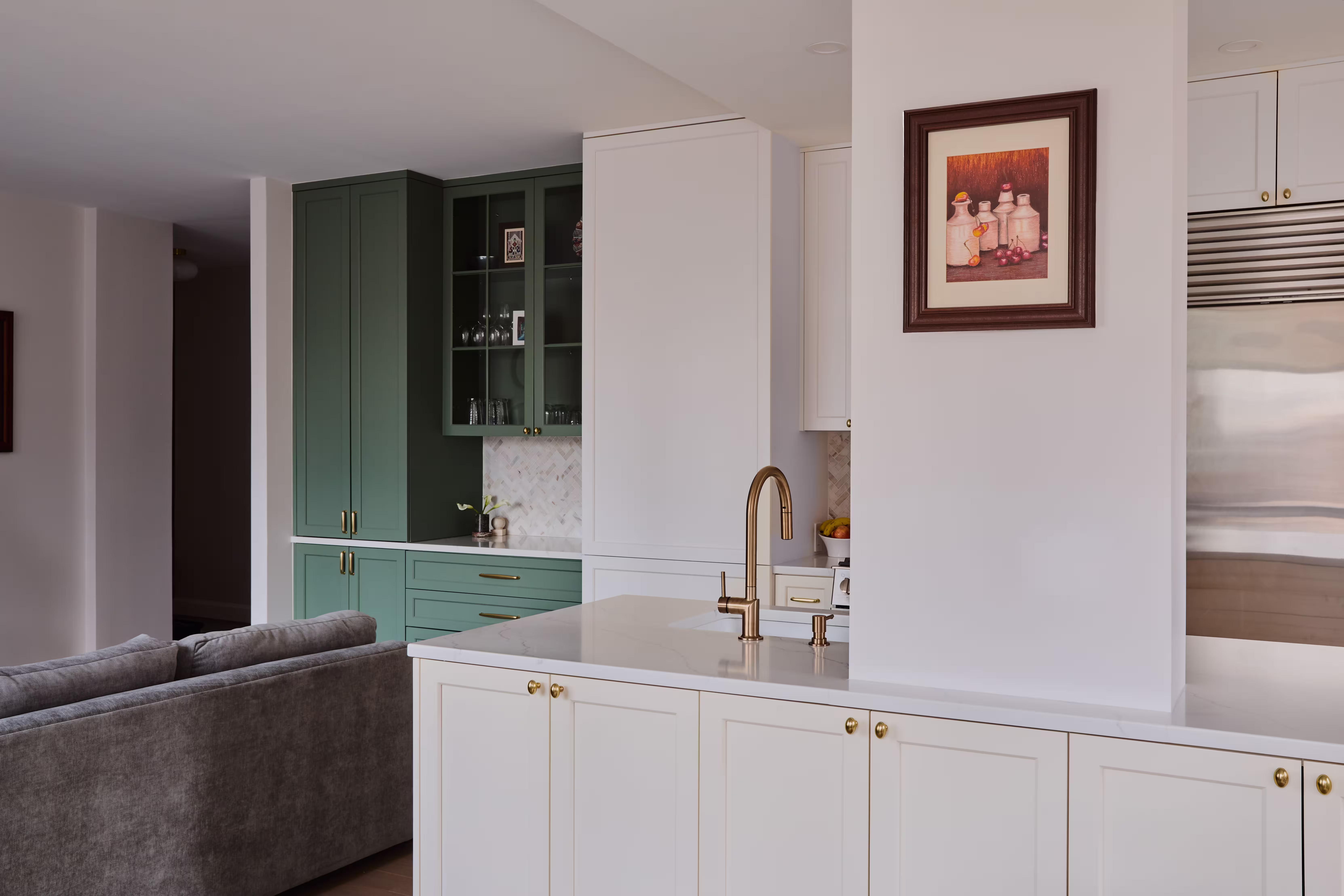 Renovated interior detail of a condo at 150 Columbus Avenue on the Upper West Side, Manhattan, by Gallery KBNY (view 1)