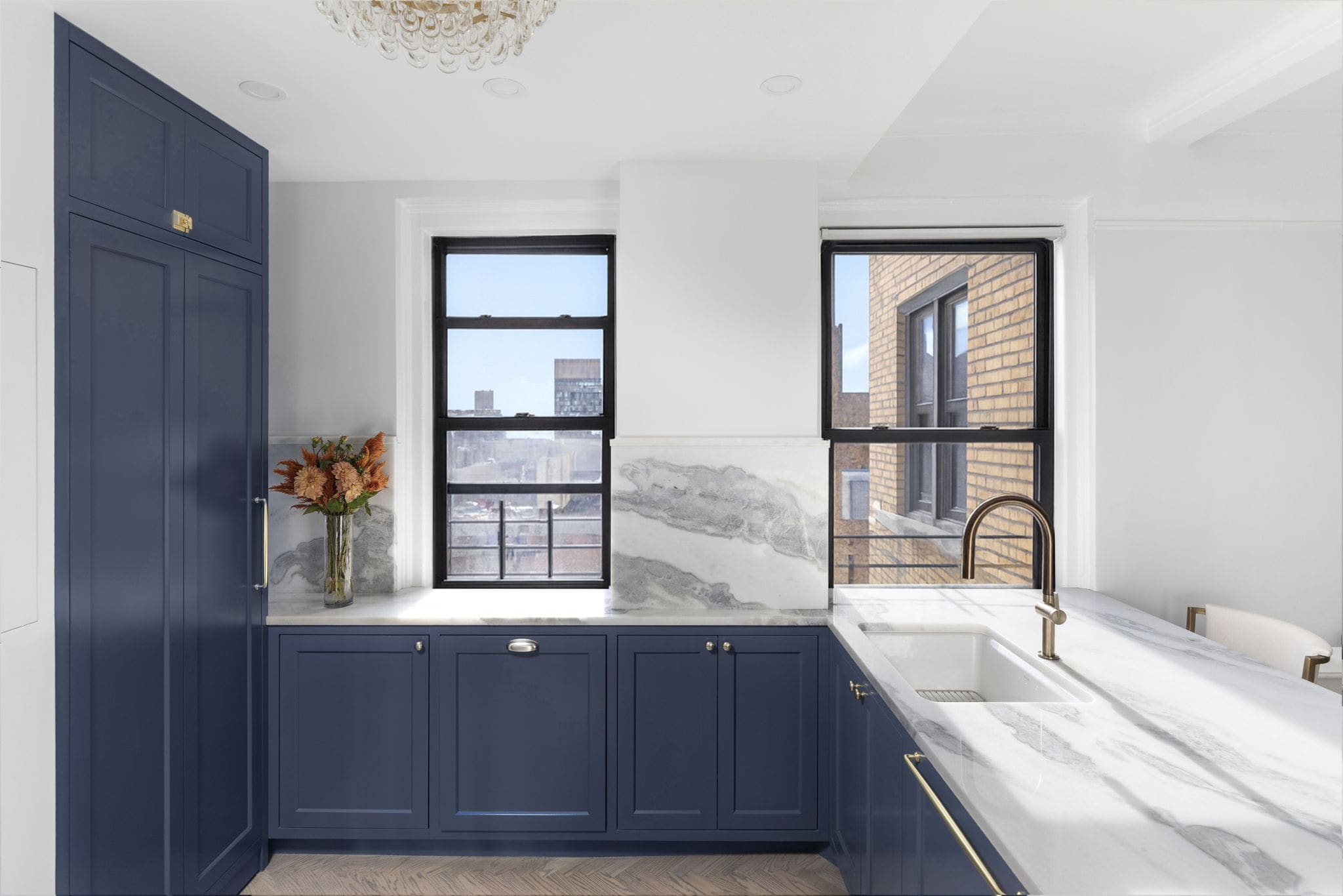 Renovated interior detail of a post-war condo at 151 West 74th Street on the Upper West Side, Manhattan, by Gallery KBNY (view 2)