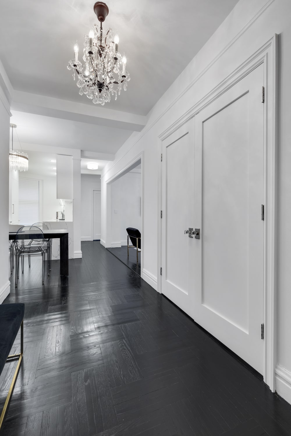 Renovated interior detail of a pre-war co-op at 50 West 96th Street on the Upper West Side, Manhattan, by Gallery KBNY (view 1)