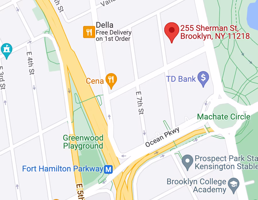 Map showing the location of Sherman Street in Brooklyn, by Gallery KBNY