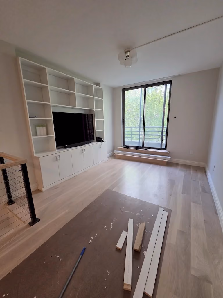 Interior before a townhouse and apartment vertical combination renovation at 328 Albany Street in Battery Park City, Manhattan, by Gallery KBNY (view 19)