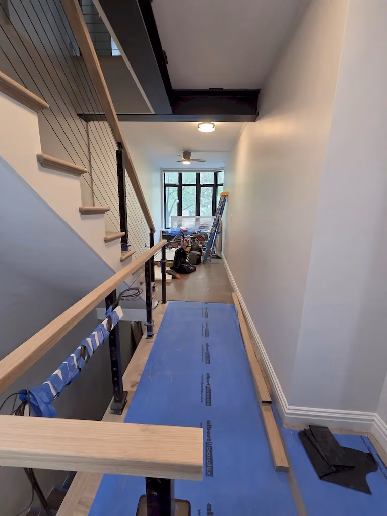 Interior before a townhouse and apartment vertical combination renovation at 328 Albany Street in Battery Park City, Manhattan, by Gallery KBNY (view 22)