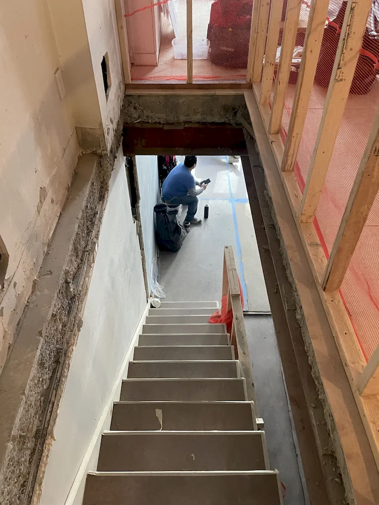 Interior before a townhouse and apartment vertical combination renovation at 328 Albany Street in Battery Park City, Manhattan, by Gallery KBNY (view 15)