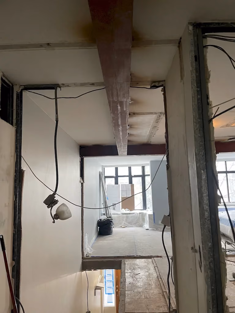 Interior before a townhouse and apartment vertical combination renovation at 328 Albany Street in Battery Park City, Manhattan, by Gallery KBNY (view 4)