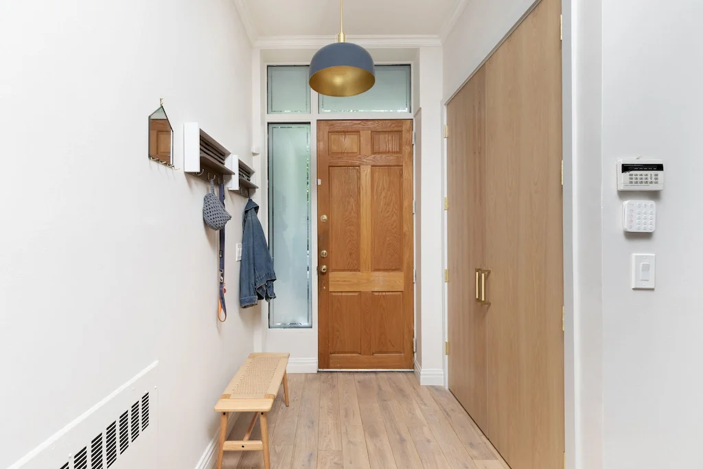 Renovated interior of a townhouse and apartment vertical combination at 328 Albany Street in Battery Park City, Manhattan, by Gallery KBNY (continued view 1)