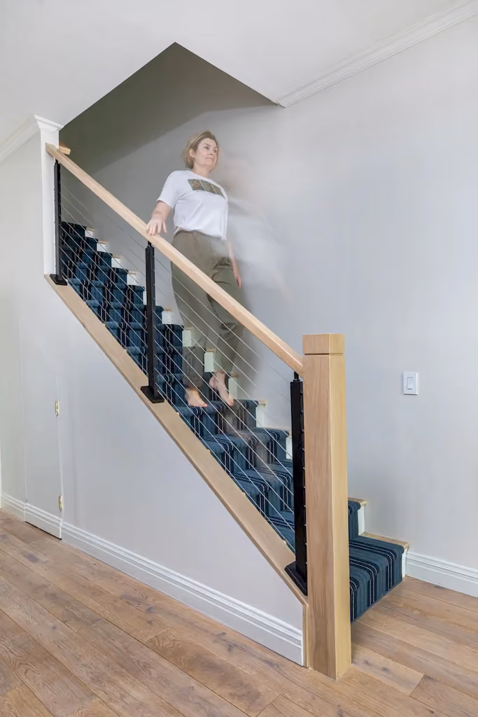 Renovated interior of a townhouse and apartment vertical combination at 328 Albany Street in Battery Park City, Manhattan, by Gallery KBNY (view 1)