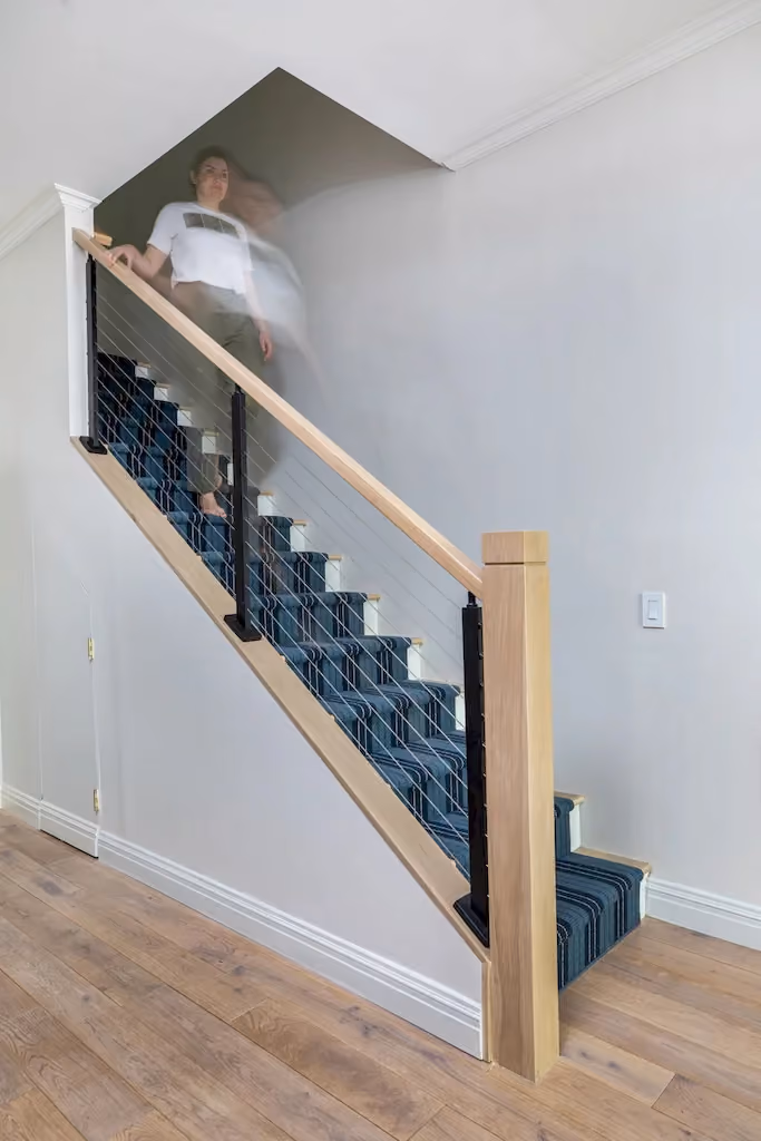 Renovated interior of a townhouse and apartment vertical combination at 328 Albany Street in Battery Park City, Manhattan, by Gallery KBNY (continued view 6)