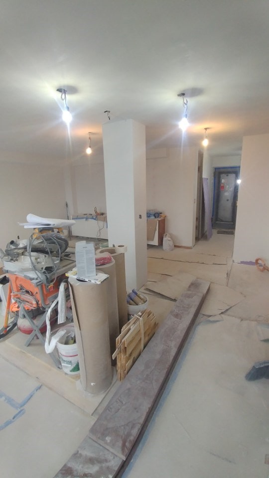 Pre-renovation or in-progress view of a co-op renovation at 210 Clinton Avenue in Fort Greene, Brooklyn, by Gallery KBNY (view 6)