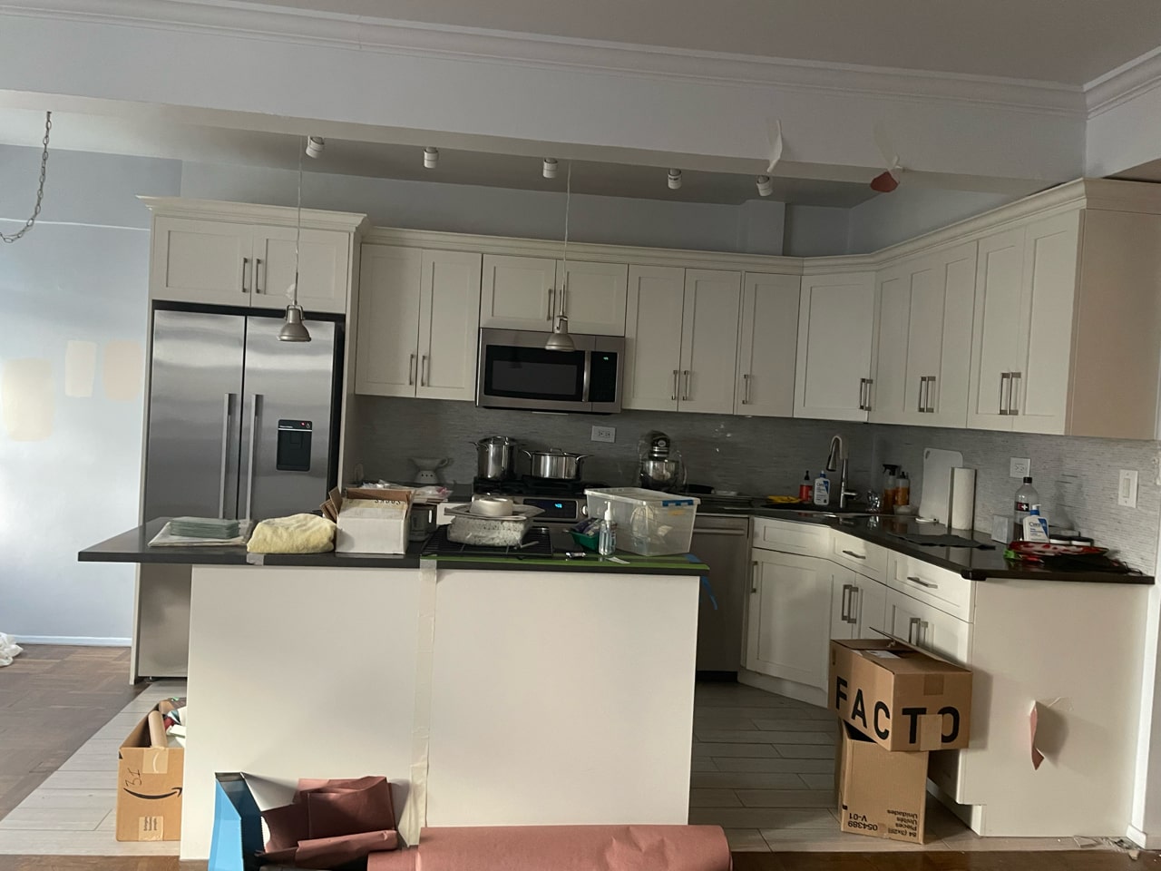 Pre-renovation or in-progress view of a pre-war co-op renovation at Downtown Brooklyn, by Gallery KBNY (view 3)