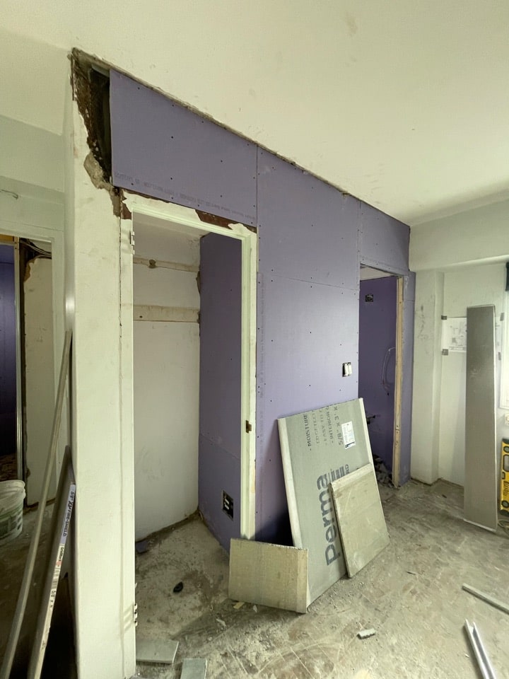 Pre-renovation or in-progress view of a pre-war co-op renovation at Downtown Brooklyn, by Gallery KBNY (view 10)