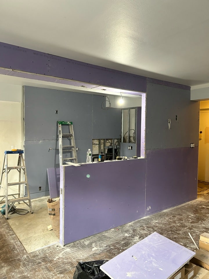Pre-renovation or in-progress view of a pre-war co-op renovation at Downtown Brooklyn, by Gallery KBNY (view 12)