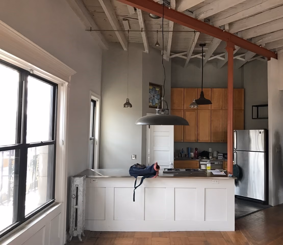 Pre-renovation or in-progress view of a pre-war co-op renovation at 296 Sterling Place in Prospect Heights, Brooklyn, by Gallery KBNY (view 4)
