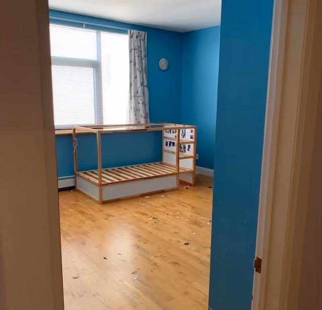Interior before a pre-war condo renovation at The Newswalk at 535 Dean Street in Prospect Heights, Brooklyn, by Gallery KBNY (view 3)
