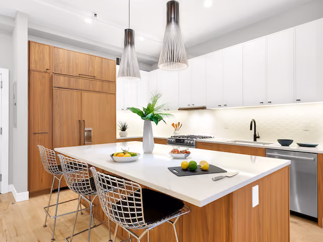 Renovated interior of a pre-war condo at The Newswalk at 535 Dean Street in Prospect Heights, Brooklyn, by Gallery KBNY (view 2)