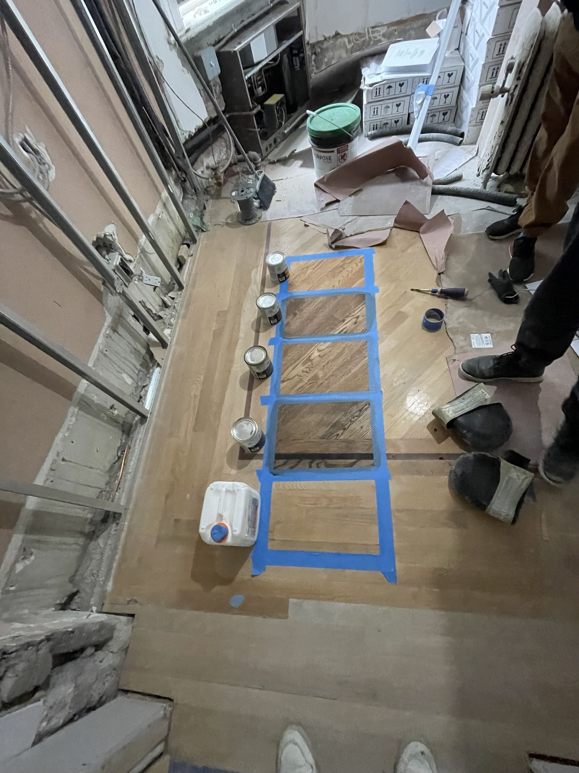 Pre-renovation or in-progress view of a pre-war co-op combination renovation at 61 Pierrepont Street in Brooklyn Heights, Brooklyn, by Gallery KBNY (view 14)