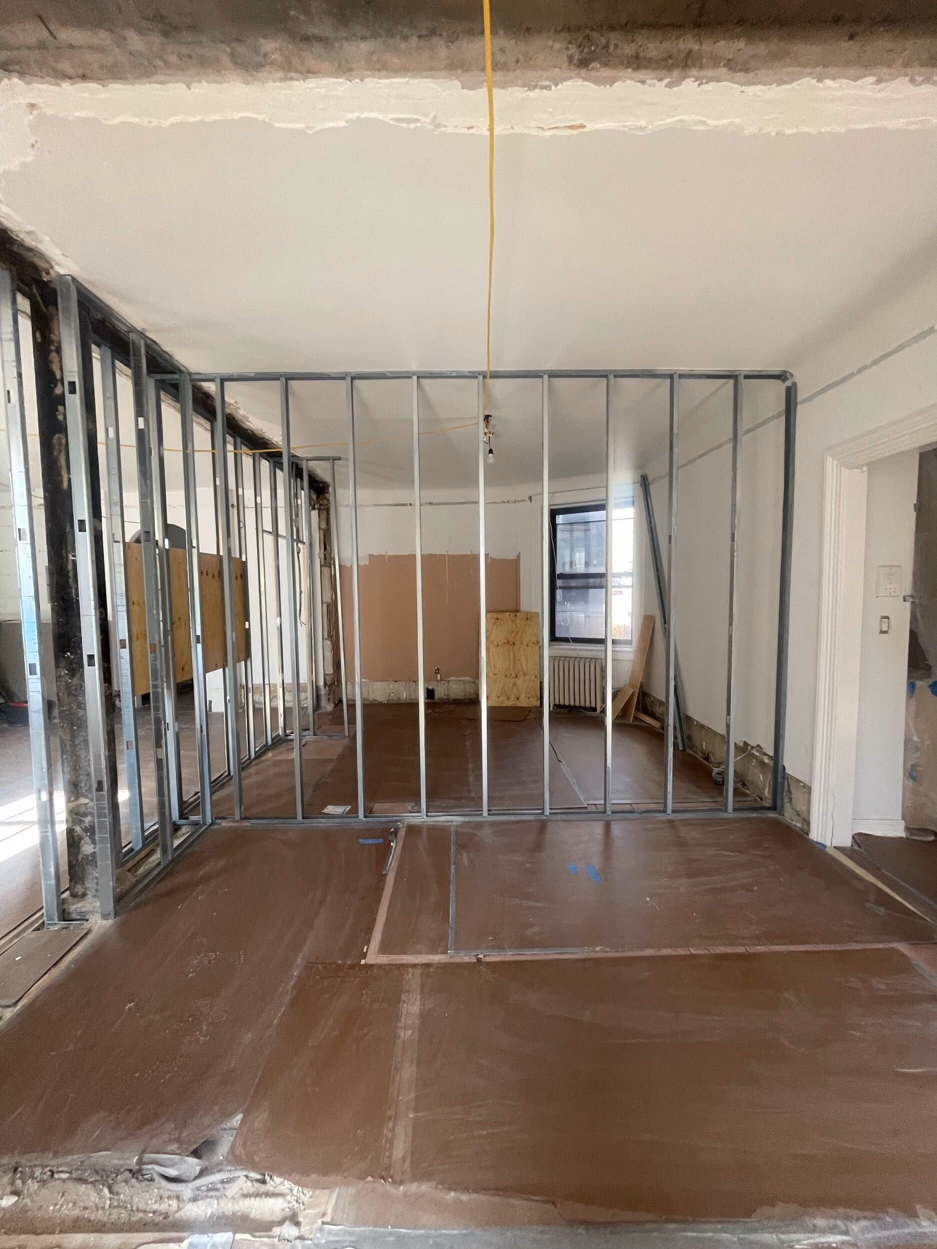 Pre-renovation or in-progress view of a pre-war co-op combination renovation at 61 Pierrepont Street in Brooklyn Heights, Brooklyn, by Gallery KBNY (view 7)