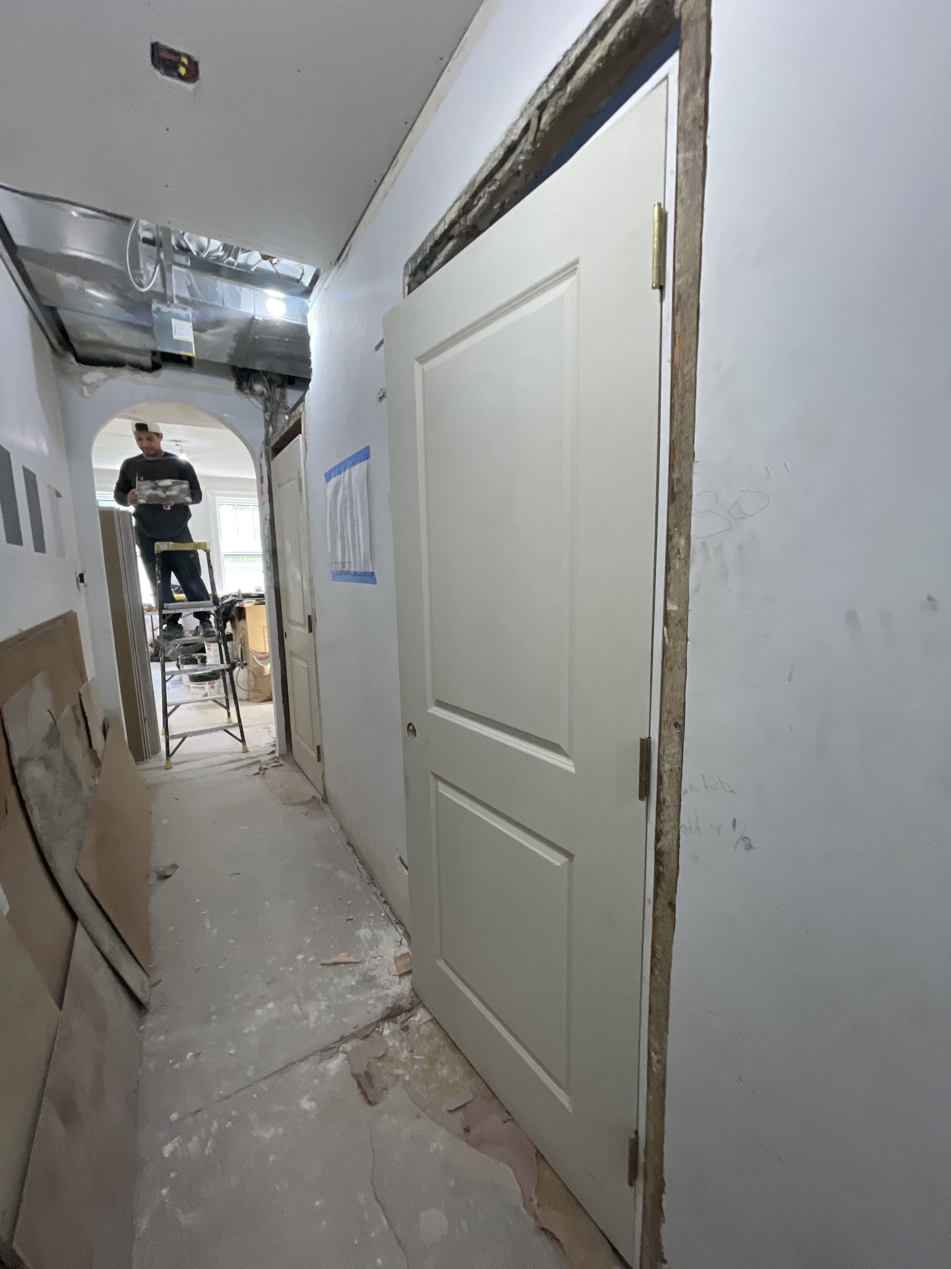 Pre-renovation or in-progress view of a pre-war co-op combination renovation at 61 Pierrepont Street in Brooklyn Heights, Brooklyn, by Gallery KBNY (view 4)