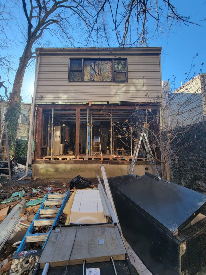Pre-renovation or in-progress view of a kitchen renovation at Sherman Street in Brooklyn, by Gallery KBNY (view 5)