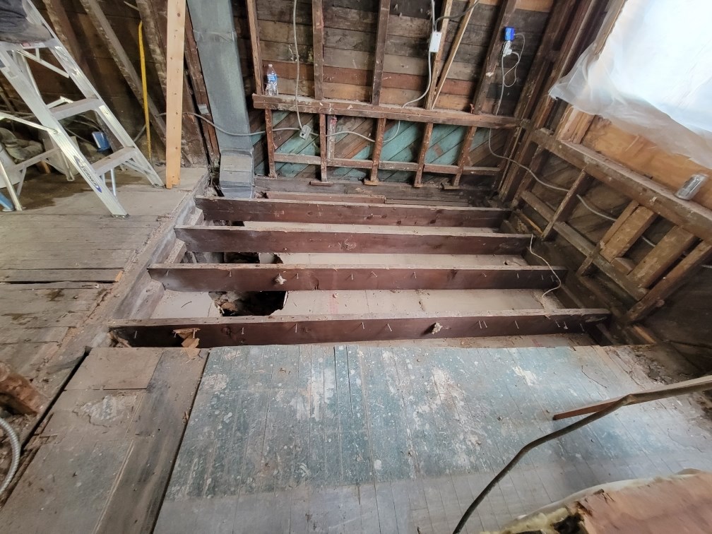Pre-renovation or in-progress view of a kitchen renovation at Sherman Street in Brooklyn, by Gallery KBNY (view 3)