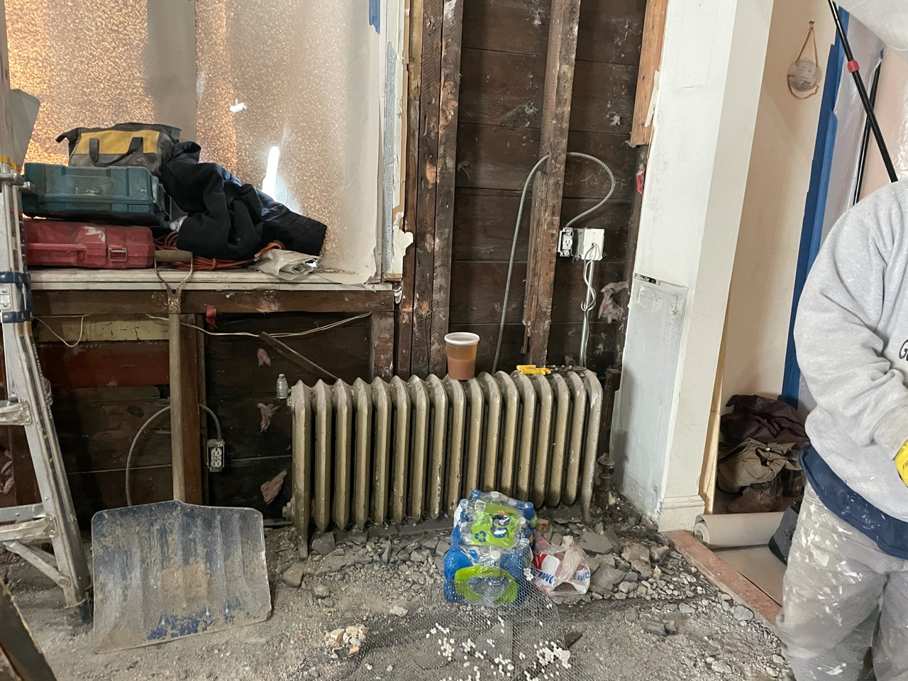 Pre-renovation or in-progress view of a kitchen renovation at Sherman Street in Brooklyn, by Gallery KBNY (view 4)