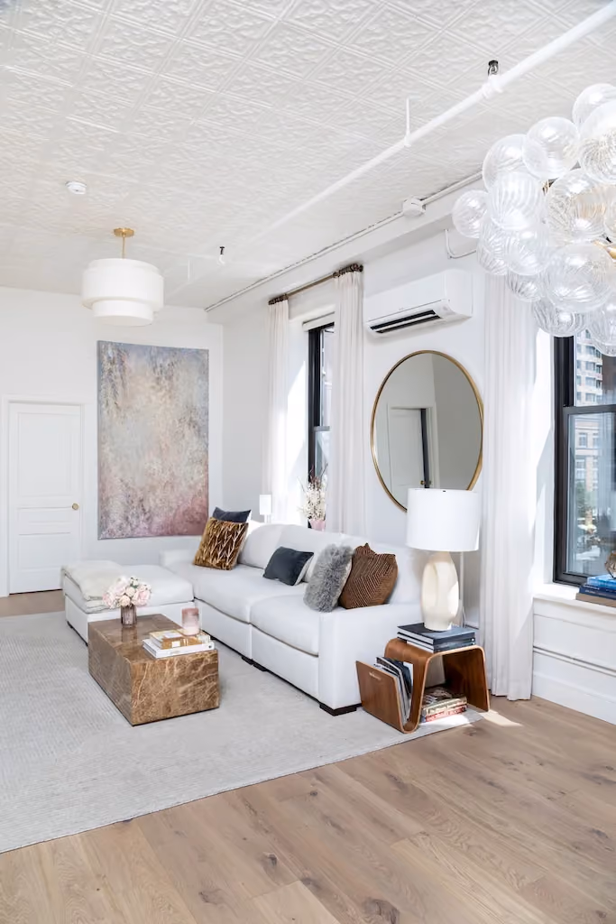 Renovated interior of a co-op at 107 West 25th Street in Chelsea, Manhattan, by Gallery KBNY (view 1)