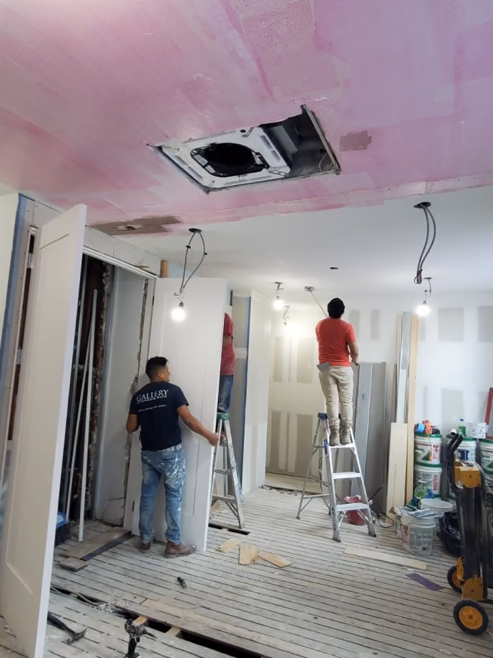 Pre-renovation or in-progress view of a pre-war co-op combination renovation at 180 Thompson Street in Greenwich Village, Manhattan, by Gallery KBNY (view 12)