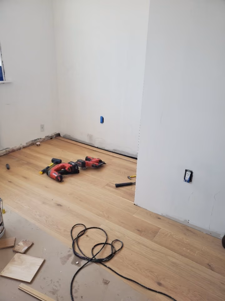 Pre-renovation or in-progress view of a pre-war co-op combination renovation at 180 Thompson Street in Greenwich Village, Manhattan, by Gallery KBNY (view 15)