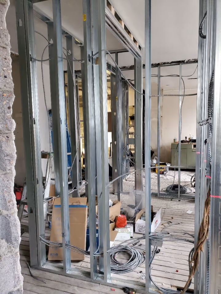 Pre-renovation or in-progress view of a pre-war co-op combination renovation at 180 Thompson Street in Greenwich Village, Manhattan, by Gallery KBNY (view 9)