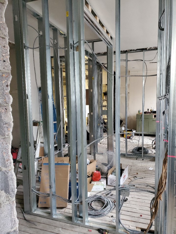 Pre-renovation or in-progress view of a pre-war co-op combination renovation at 180 Thompson Street in Greenwich Village, Manhattan, by Gallery KBNY (view 9)