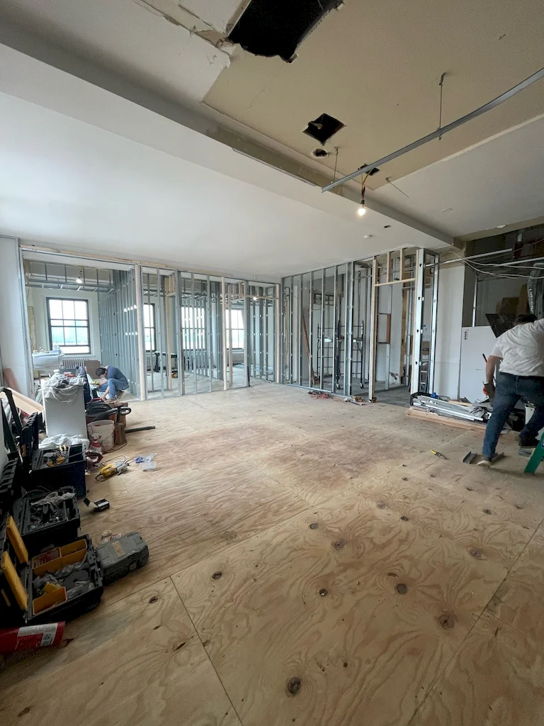 Pre-renovation or in-progress view of a co-op loft renovation at 335 Greenwich Street in Tribeca, Manhattan, by Gallery KBNY (view 7)