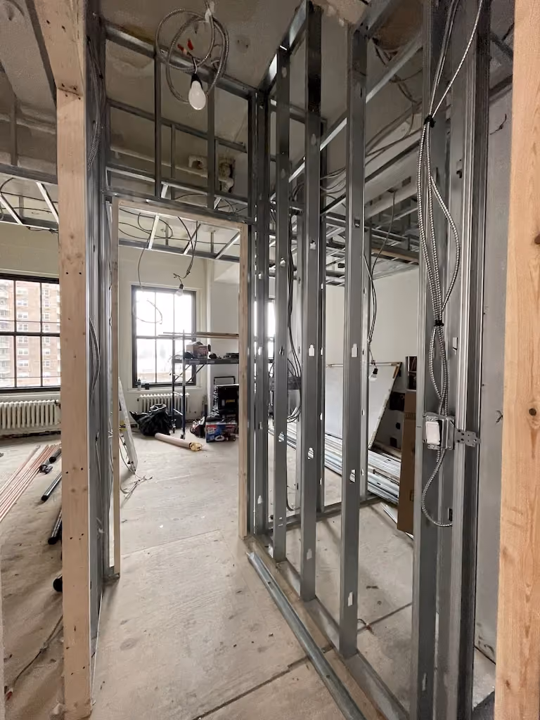 Pre-renovation or in-progress view of a co-op loft renovation at 335 Greenwich Street in Tribeca, Manhattan, by Gallery KBNY (view 8)