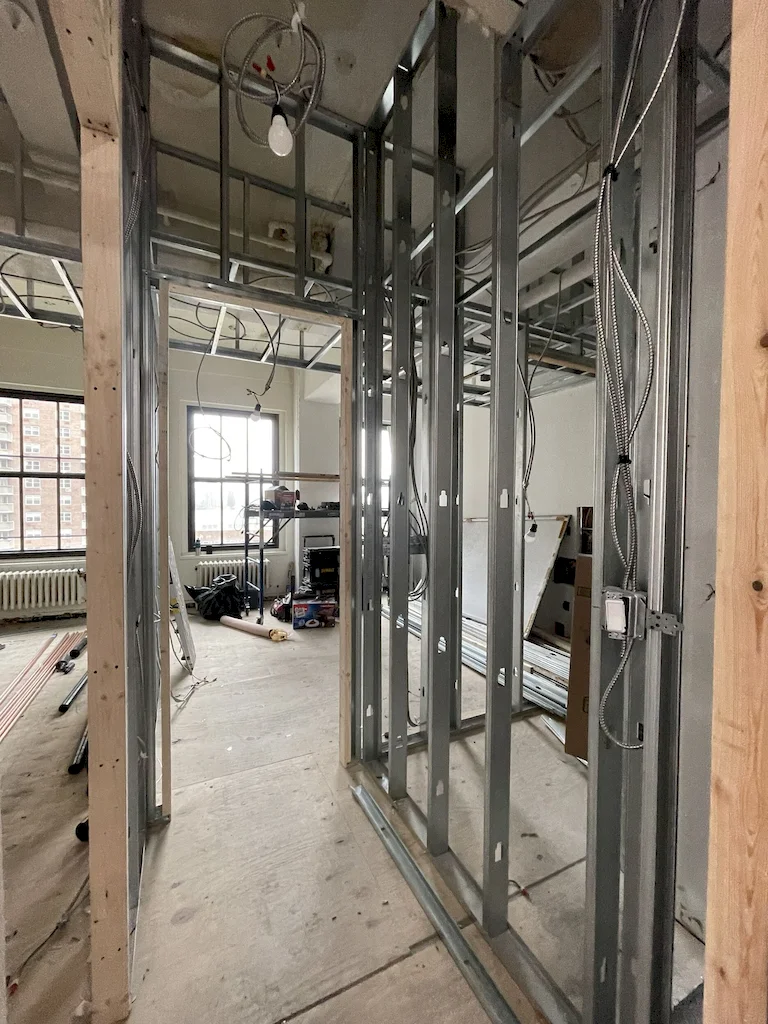 Pre-renovation or in-progress view of a co-op loft renovation at 335 Greenwich Street in Tribeca, Manhattan, by Gallery KBNY (view 8)