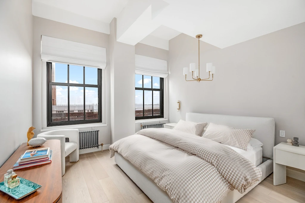 Renovated interior of a co-op loft at 335 Greenwich Street in Tribeca, Manhattan, by Gallery KBNY (continued view 1)