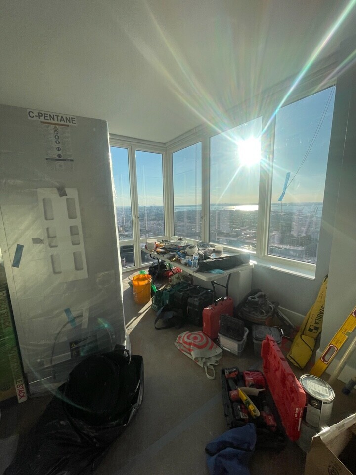 Pre-renovation or in-progress view of a condo renovation at 388 Bridge Street in Downtown Brooklyn, by Gallery KBNY (view 8)