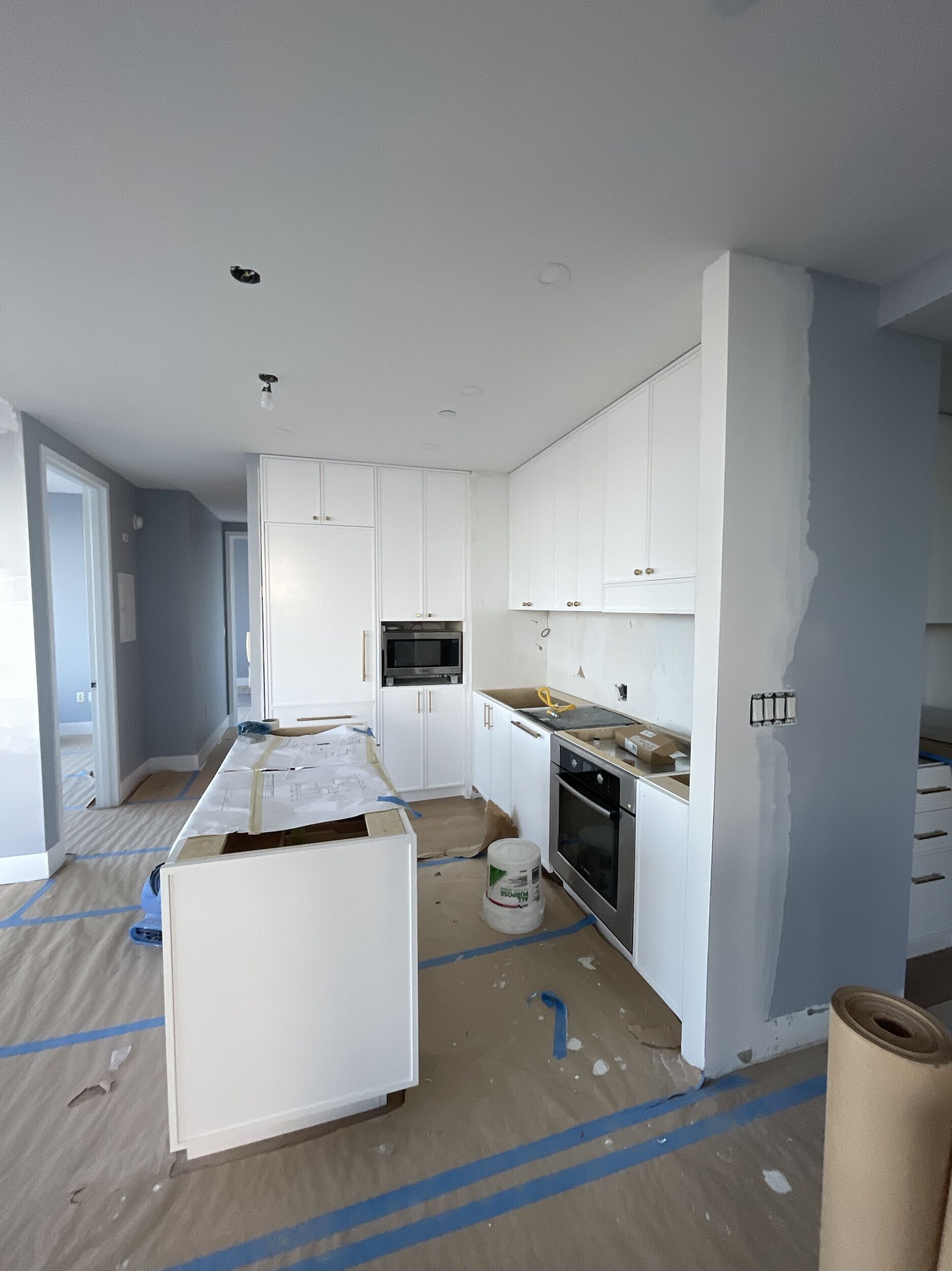 Pre-renovation or in-progress view of a condo renovation at 388 Bridge Street in Downtown Brooklyn, by Gallery KBNY (view 6)