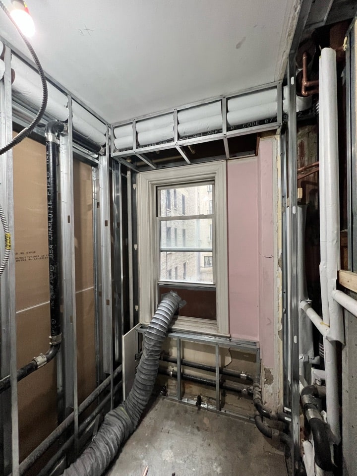 Pre-renovation or in-progress view of a pre-war co-op renovation at 1035 Fifth Avenue on the Upper East Side, Manhattan, by Gallery KBNY (view 9)