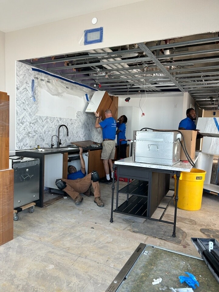 Pre-renovation or in-progress view of a condo renovation at 21 India Street in Greenpoint, Brooklyn, by Gallery KBNY (view 6)