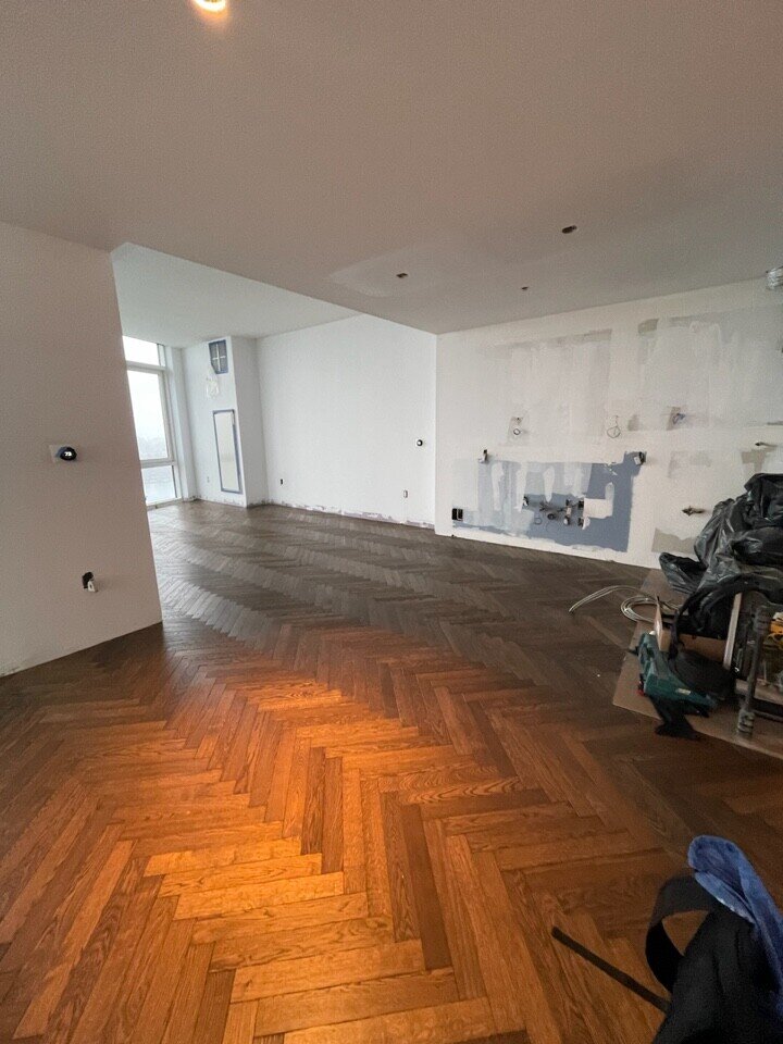 Pre-renovation or in-progress view of a condo renovation at 21 India Street in Greenpoint, Brooklyn, by Gallery KBNY (view 10)