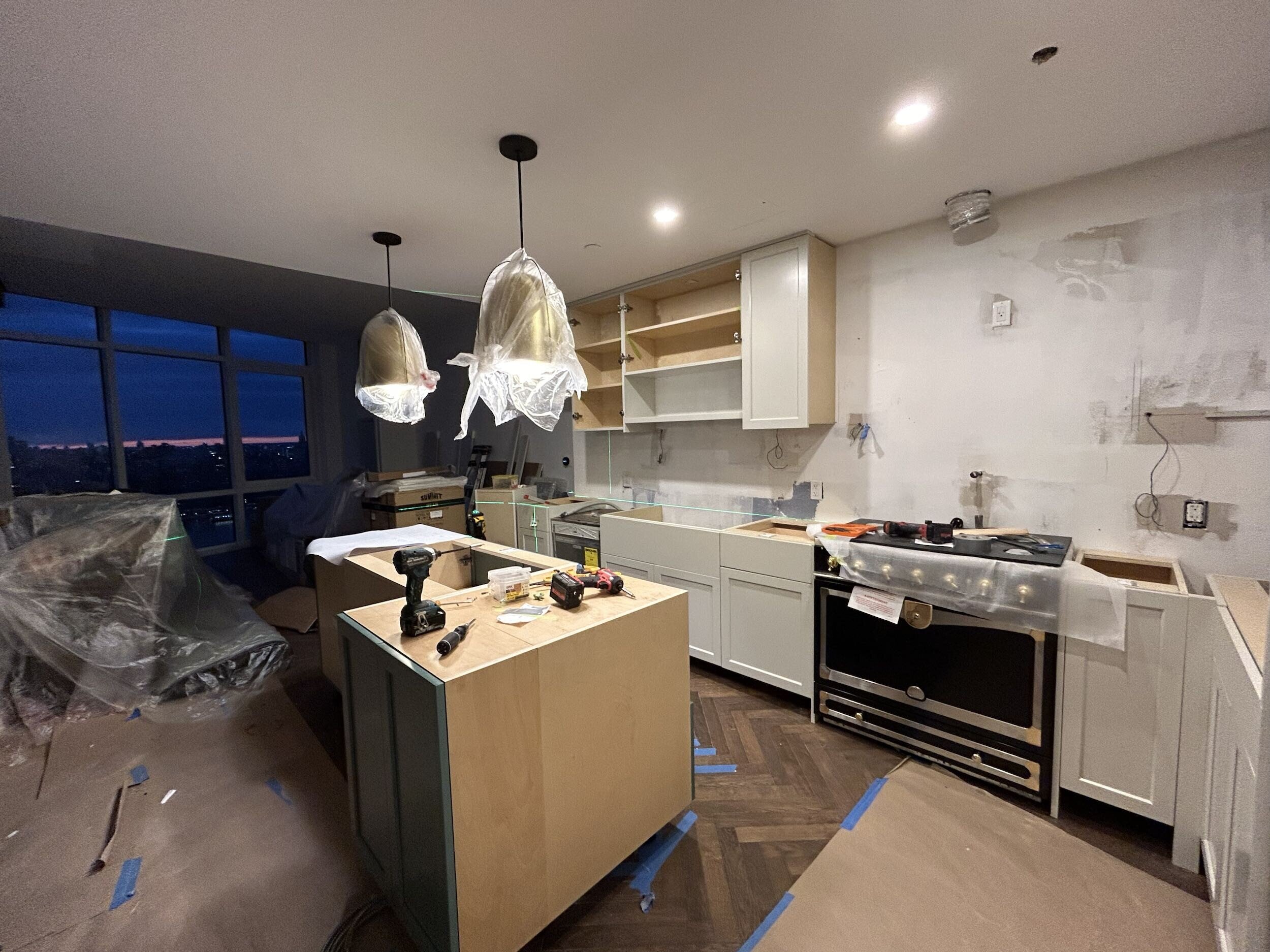 Pre-renovation or in-progress view of a condo renovation at 21 India Street in Greenpoint, Brooklyn, by Gallery KBNY (view 14)