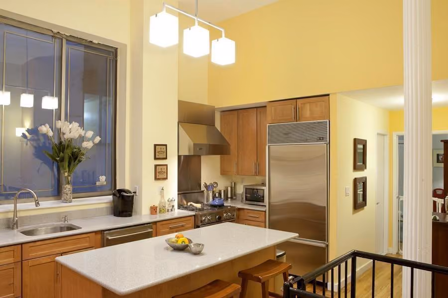 Interior before a co-op renovation at 49 East 12th Street in Greenwich Village, Manhattan, by Gallery KBNY