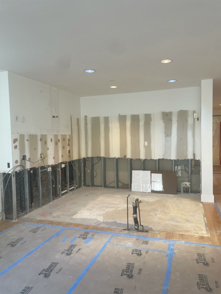 Construction in progress during a condo renovation at The Hit Factory at 421 West 54th Street in Midtown, Manhattan, by Gallery KBNY (view 1)