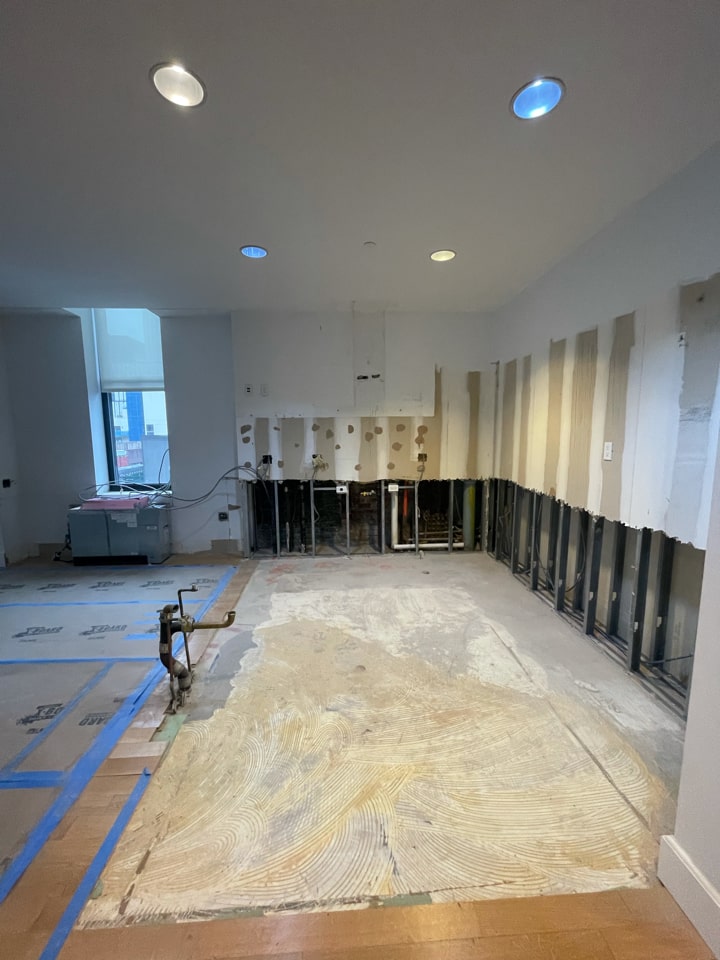 Construction in progress during a condo renovation at The Hit Factory at 421 West 54th Street in Midtown, Manhattan, by Gallery KBNY (view 2)