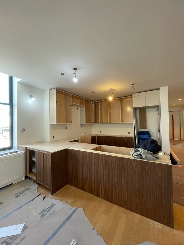 Construction in progress during a condo renovation at The Hit Factory at 421 West 54th Street in Midtown, Manhattan, by Gallery KBNY (view 6)