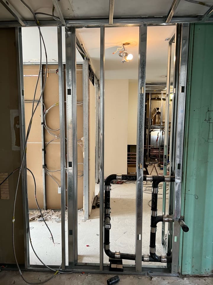 Pre-renovation or in-progress view of a post-war condo renovation at The Coronado at 155 West 70th Street in Lincoln Square, Manhattan, by Gallery KBNY (view 7)