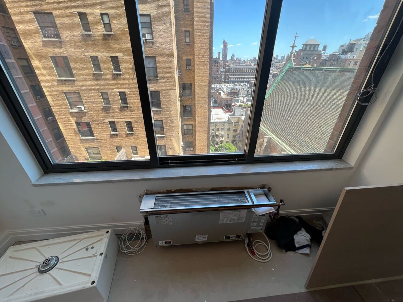 Pre-renovation or in-progress view of a post-war condo renovation at The Coronado at 155 West 70th Street in Lincoln Square, Manhattan, by Gallery KBNY (view 14)