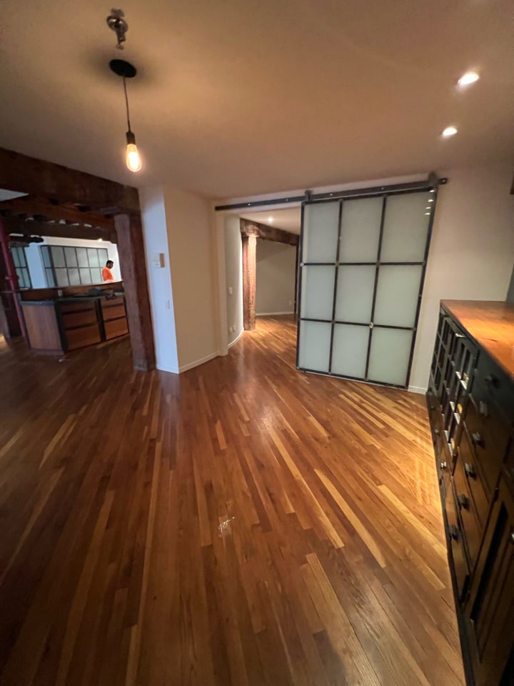 Pre-renovation or in-progress view of a pre-war co-op loft renovation at 466 Washington Street in Tribeca, Manhattan, by Gallery KBNY (view 6)